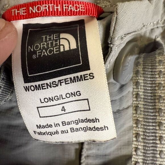 The North Face Womens Size 4 Long Pants Olive Green Drawstring Waist Pockets - Picture 3 of 9